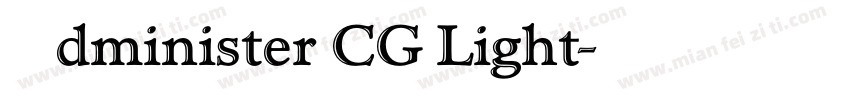 Administer CG Light字体转换